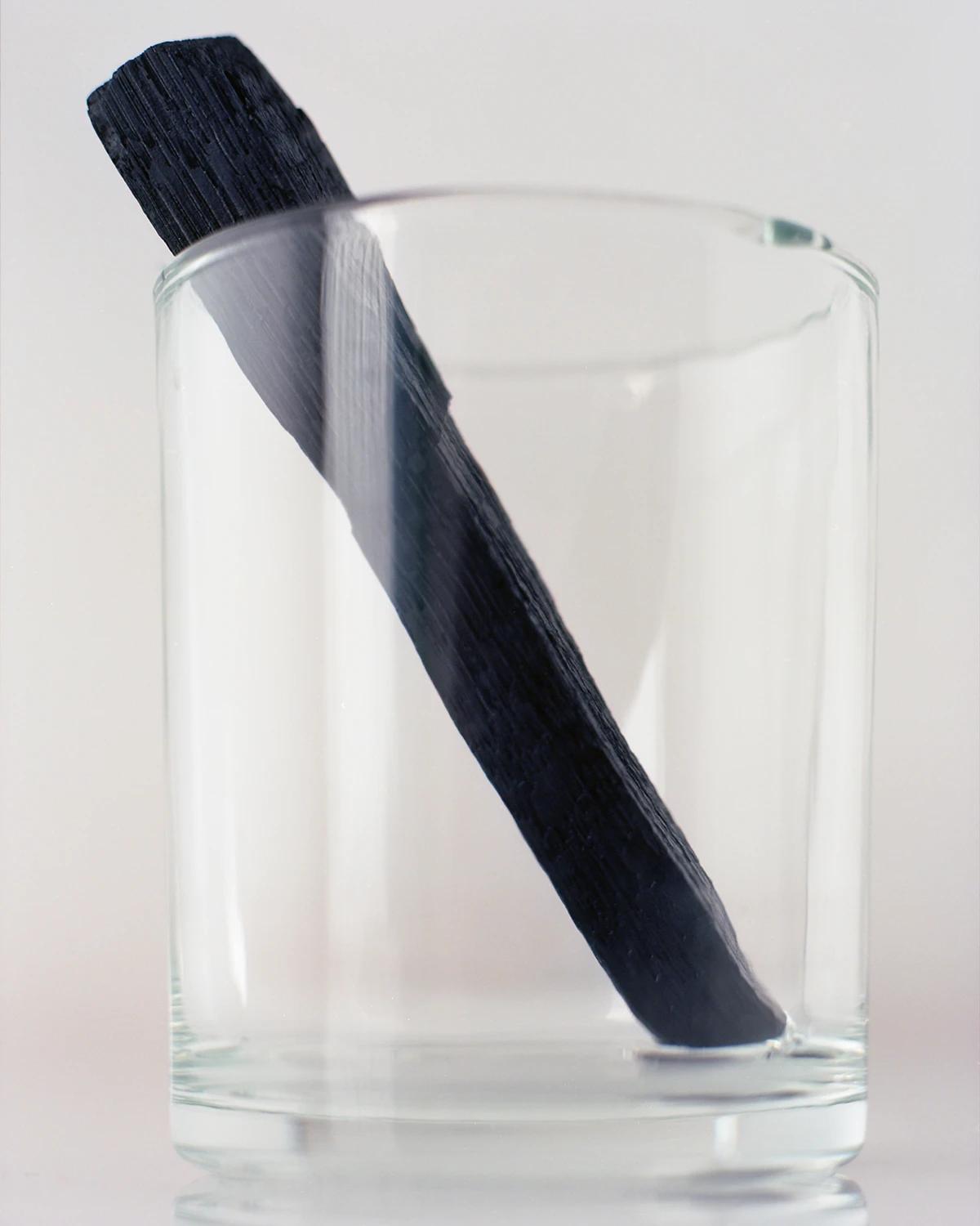 glass with Charcoal stick 